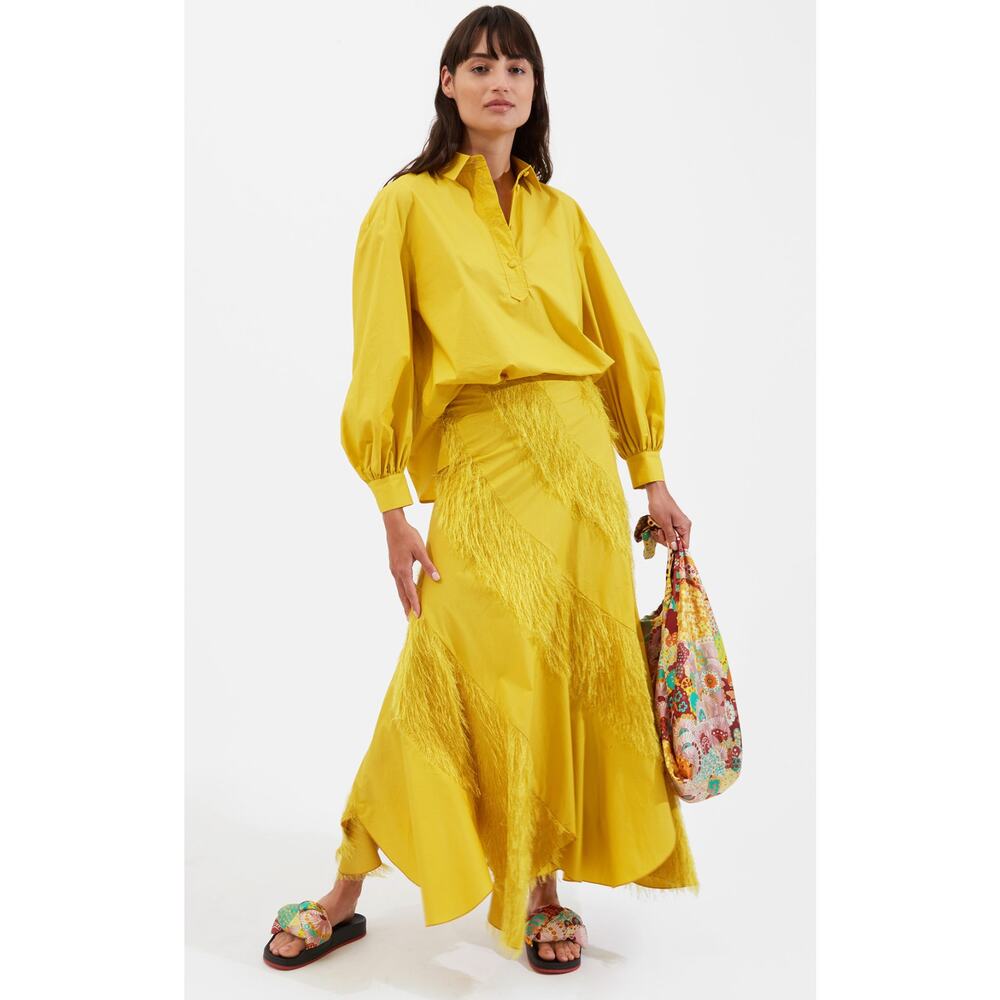 LA DoubleJ Mustard Yellow Skirt Set
